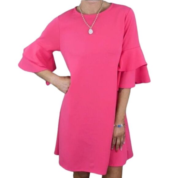 Boohoo Pink Straight Knee Length - Picture 2 of 14